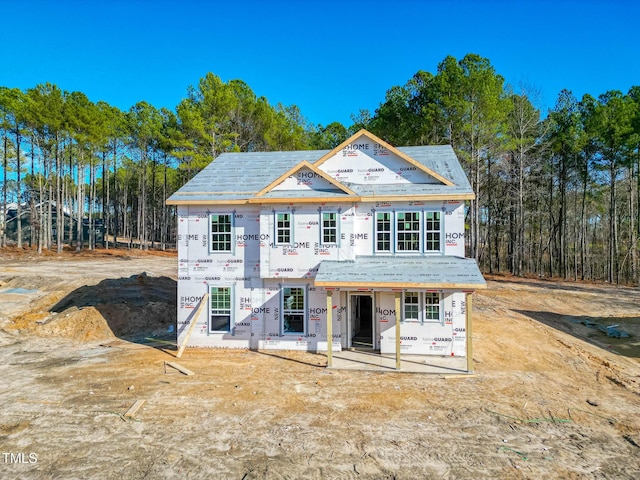 view of unfinished property