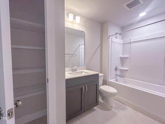 207 Pond View Ct Unit 3, Fuquay Varina, NC 27526 - full bath with vanity, toilet, tile patterned flooring, and shower / bathtub combination