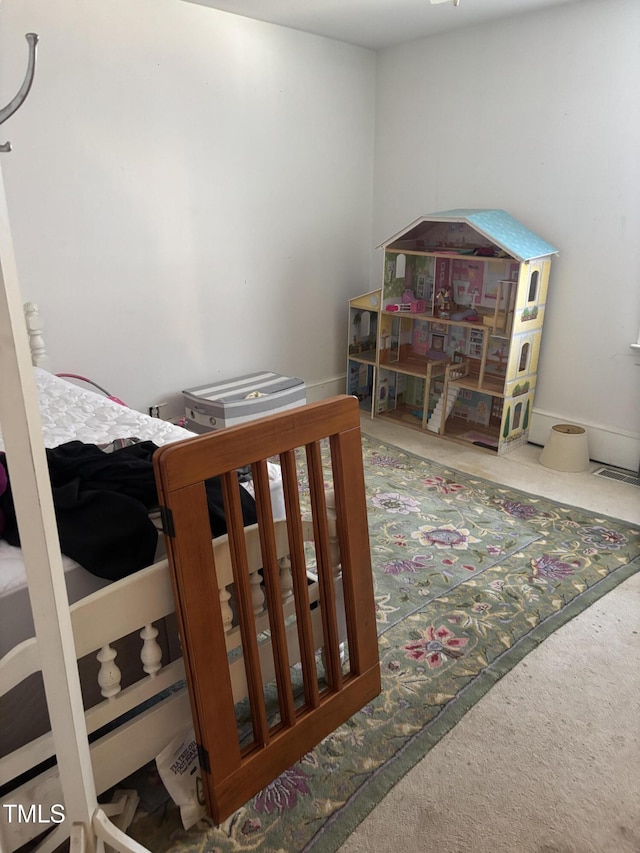 bedroom with carpet floors