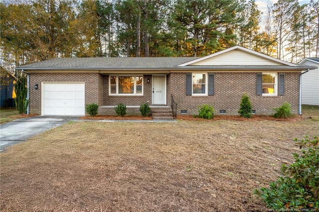 ranch-style home with a garage