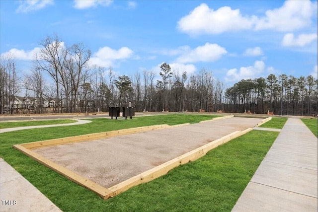 view of community with a yard