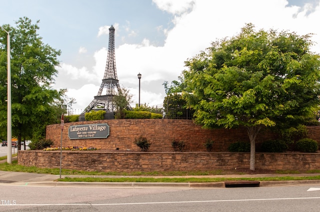 view of community sign