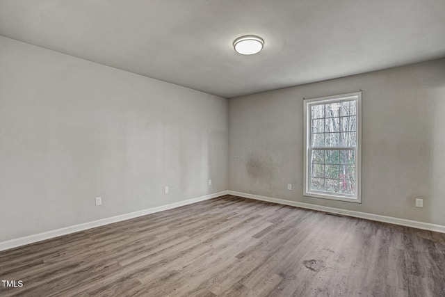 empty room featuring light hardwood / wood-style flooring