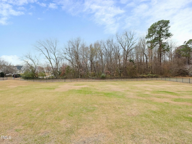 view of yard with a rural view