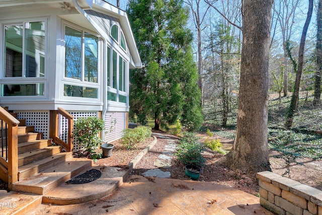 view of yard with a patio