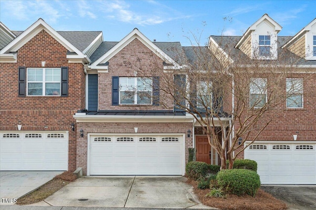 view of property with a garage