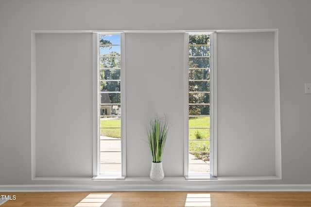 interior space featuring wood finished floors