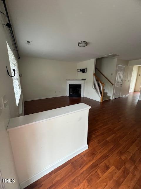 interior space featuring dark hardwood / wood-style floors