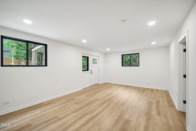 empty room featuring light hardwood / wood-style flooring