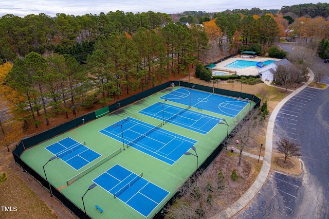 birds eye view of property