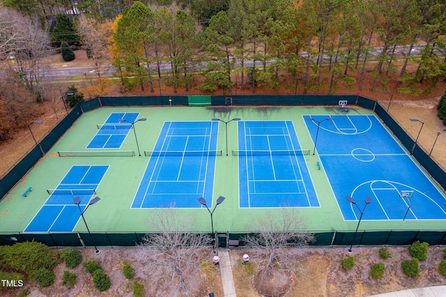 view of sport court with basketball court