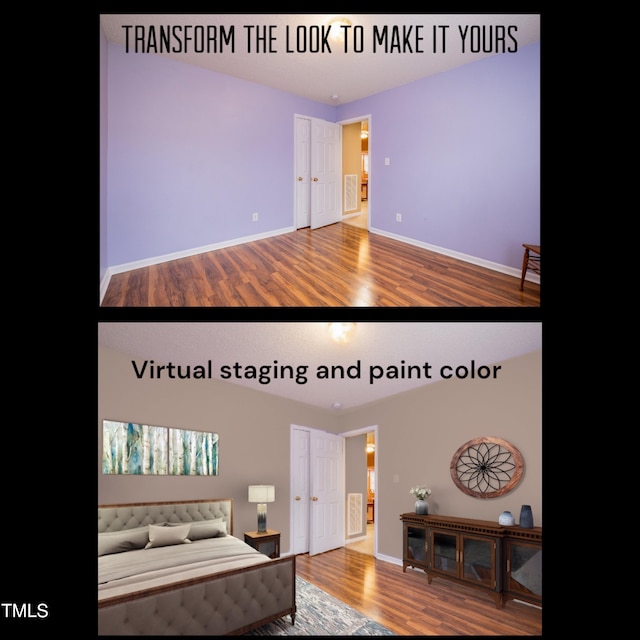 bedroom featuring wood-type flooring