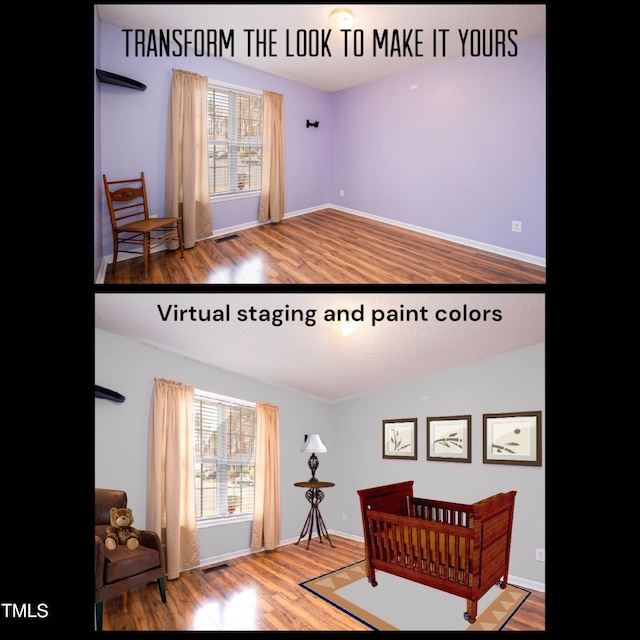 bedroom featuring hardwood / wood-style flooring