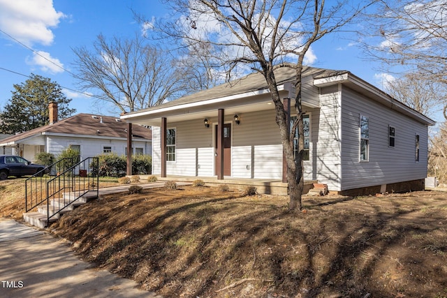 view of front of property with covered porch