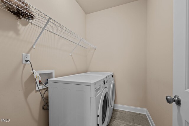 laundry room featuring washing machine and dryer