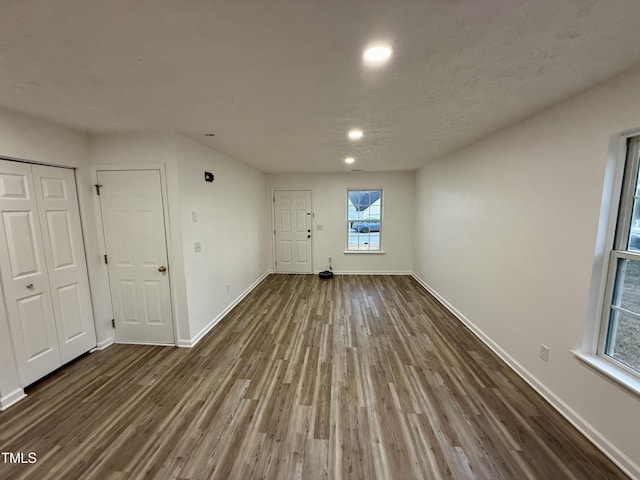 interior space featuring dark hardwood / wood-style flooring