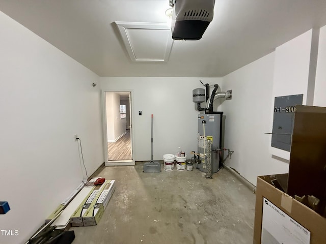 2816 Smoke Pl, Raleigh, NC 27610 - garage with gas water heater and a garage door opener