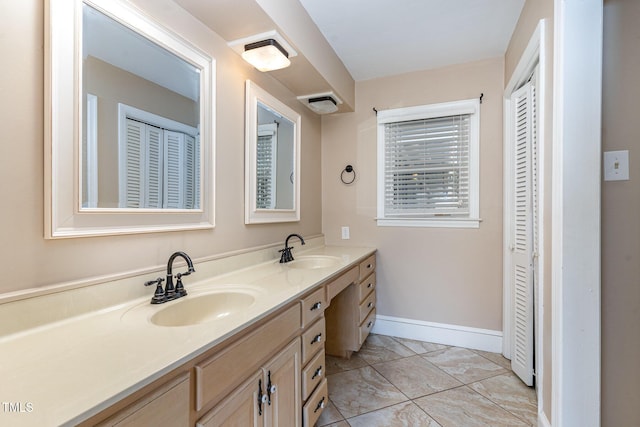 bathroom with vanity