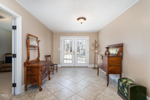 doorway to outside with french doors