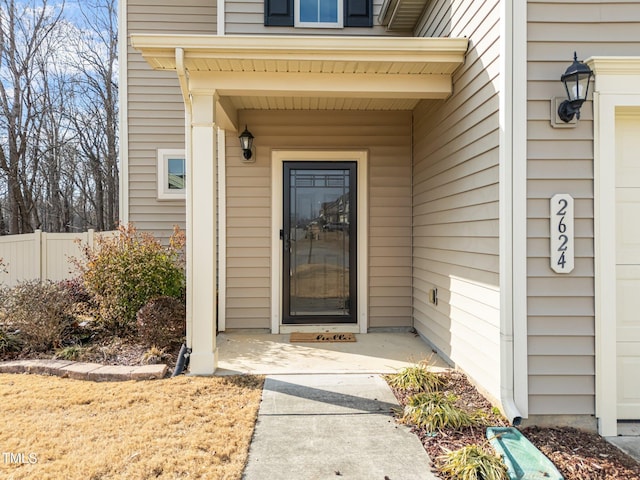 view of doorway to property