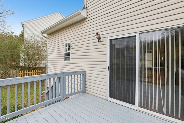 wooden deck with fence