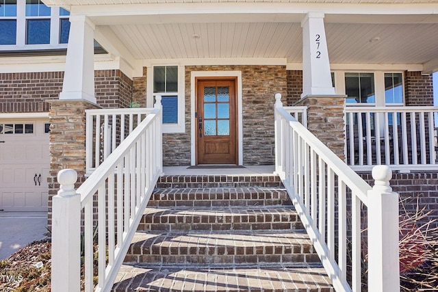 entrance to property with covered porch