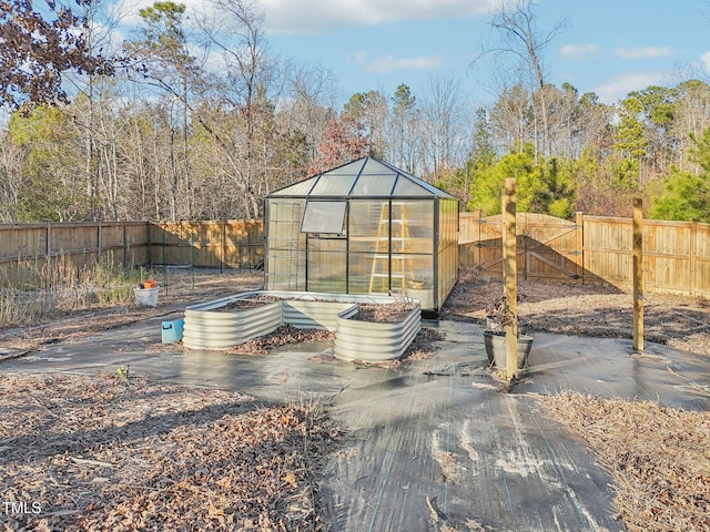 view of outdoor structure