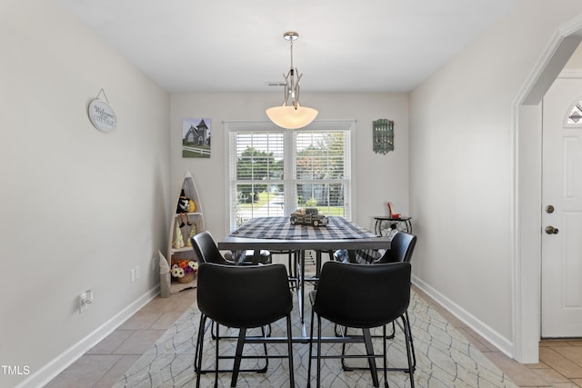 view of dining room