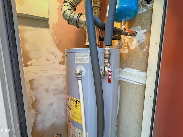 utilities featuring gas water heater