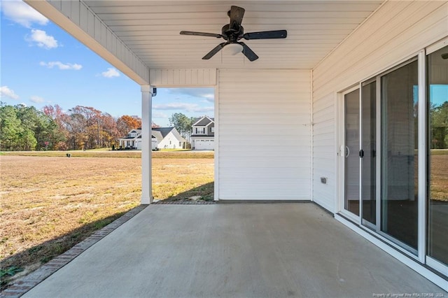 view of patio / terrace with ceiling fan