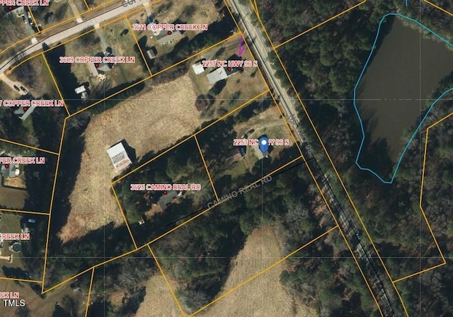 2253 NC Highway 96 S, Franklinton, NC 27525 - aerial overview of property's location with property boundaries highlighted