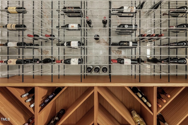 view of wine cellar