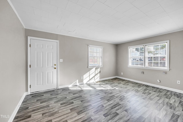 unfurnished room featuring hardwood / wood-style floors and a healthy amount of sunlight