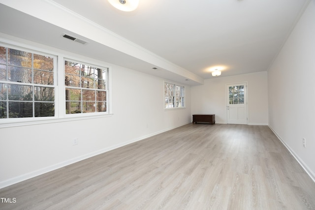 interior space with light wood-type flooring