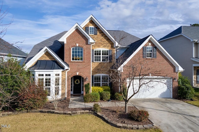 view of property with a garage