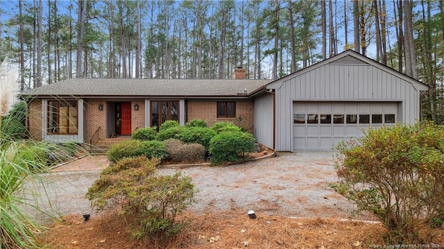 ranch-style house with a garage