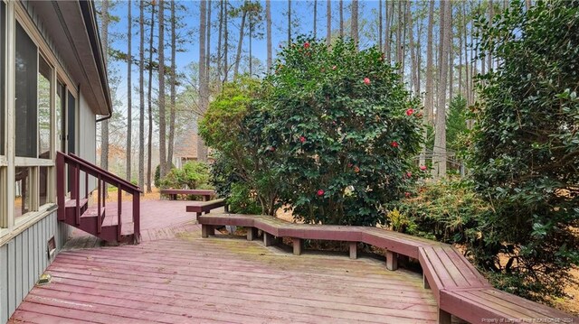 view of wooden terrace