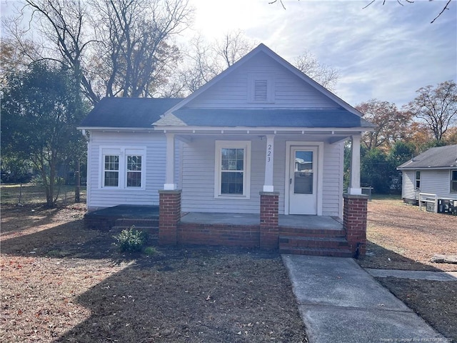 bungalow-style home featuring covered porch