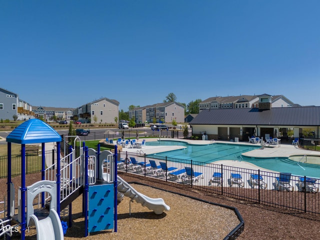 view of pool with a patio