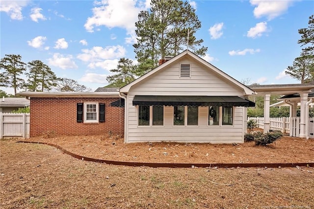 view of back of property