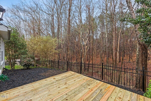 deck with fence