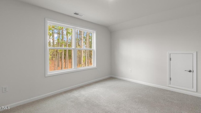 view of carpeted spare room