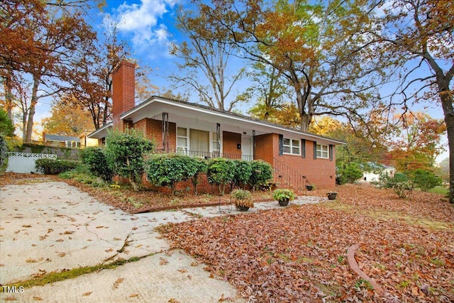 view of ranch-style home