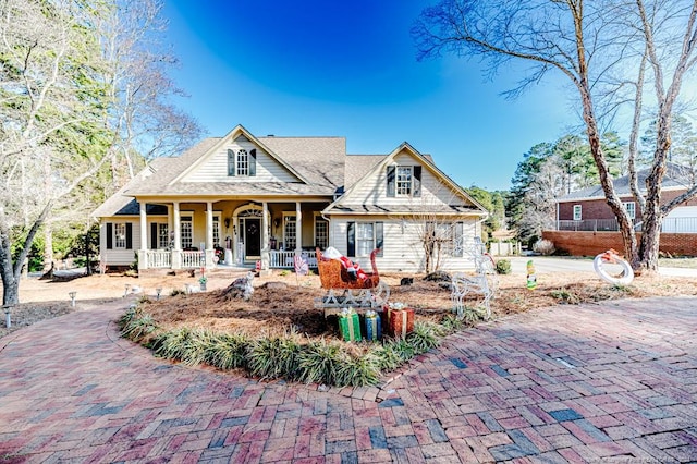 view of front of home with a porch