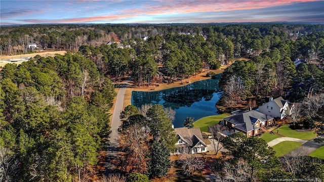 2648 Buckingham Dr, Sanford, NC 27330 - aerial view at dusk of a view of trees and a water view