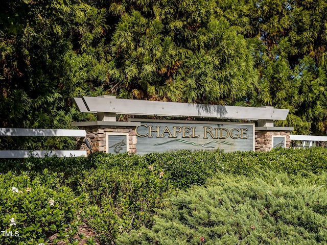 view of community sign