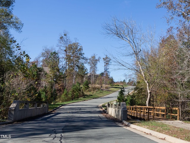 view of road with curbs