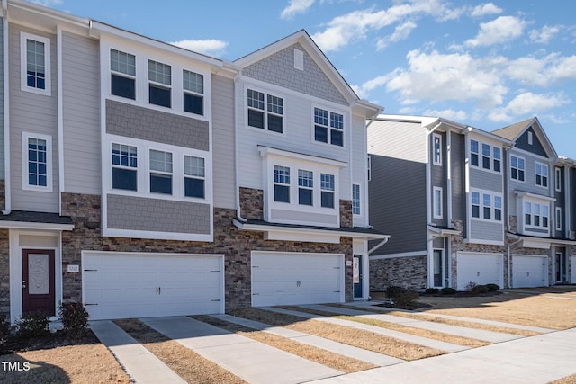 view of property featuring a garage