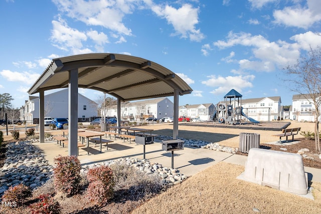 view of community featuring a playground