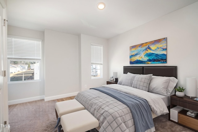 view of carpeted bedroom